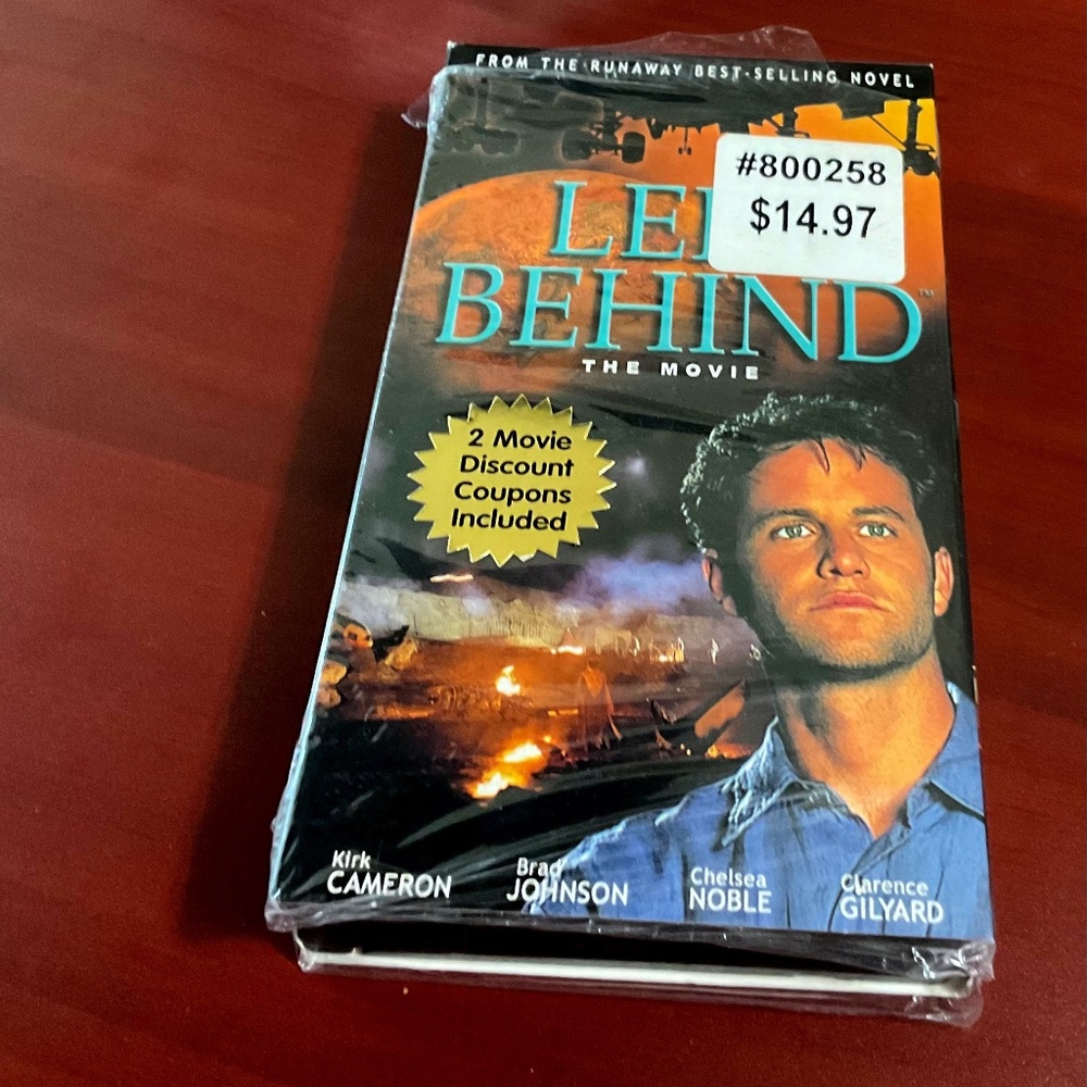 Left Behind starring Kirk Cameron vhs movie